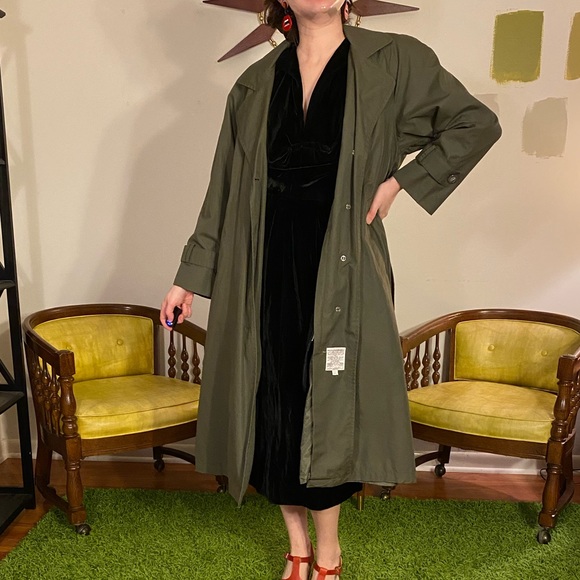 Vintage 80s Towne from London Fog Trench Coat - Picture 4 of 9